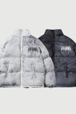 Style Core Aesthetics, New Style Trends Oversized Thorn-Embossed Insulated Puffer