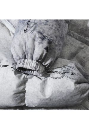 Style Core Aesthetics, New Style Trends Oversized Thorn-Embossed Insulated Puffer