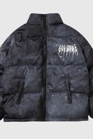 Style Core Aesthetics, New Style Trends Oversized Thorn-Embossed Insulated Puffer