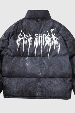 Style Core Aesthetics, New Style Trends Oversized Thorn-Embossed Insulated Puffer