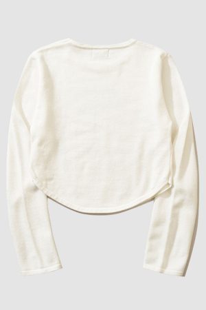 Style Core Aesthetics, New Style Trends Pacifism Letter Print Knit Crop Top