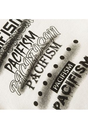 Style Core Aesthetics, New Style Trends Pacifism Letter Print Knit Crop Top