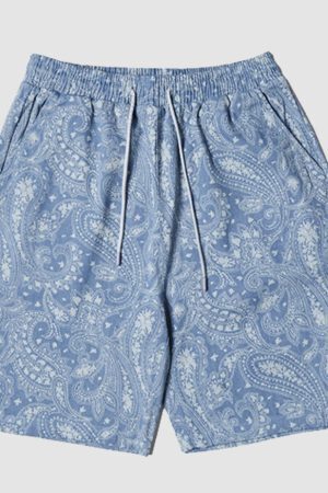 Style Core Aesthetics, New Style Trends Paisley Pattern Drawstring Shorts