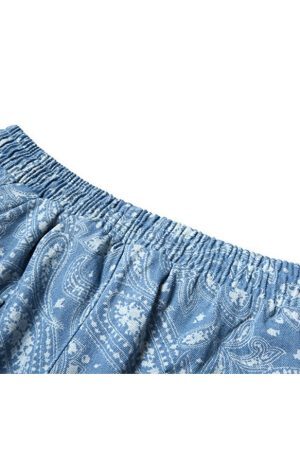 Style Core Aesthetics, New Style Trends Paisley Pattern Drawstring Shorts