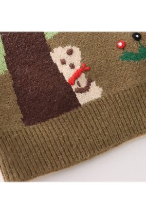 Style Core Aesthetics, New Style Trends Pastoral Illustration Vest Sweater