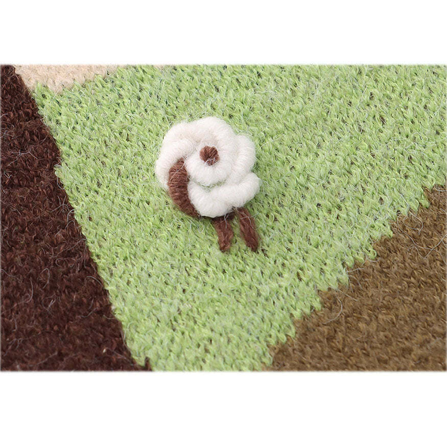 Style Core Aesthetics, New Style Trends Pastoral Illustration Vest Sweater Style Core Aesthetics, New Style Trends Pastoral Illustration Vest Sweater