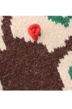 Style Core Aesthetics, New Style Trends Pastoral Illustration Vest Sweater