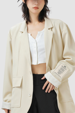 Style Core Aesthetics, New Style Trends Patch Pockets Casual Blazer