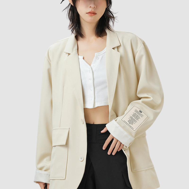 Style Core Aesthetics, New Style Trends Patch Pockets Casual Blazer Style Core Aesthetics, New Style Trends Patch Pockets Casual Blazer