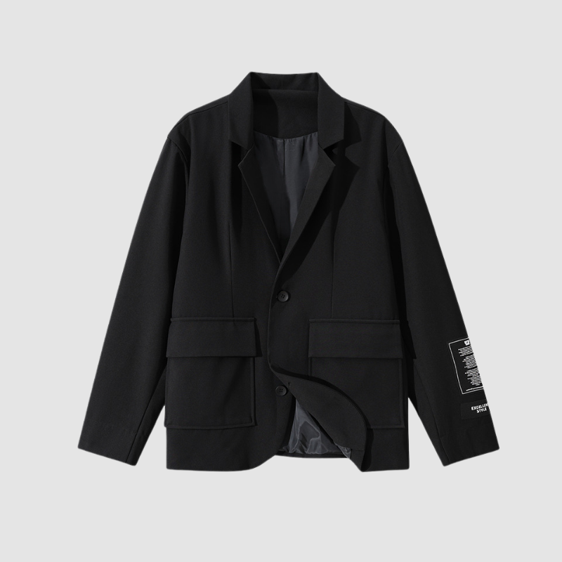 Style Core Aesthetics, New Style Trends Patch Pockets Casual Blazer Style Core Aesthetics, New Style Trends Patch Pockets Casual Blazer