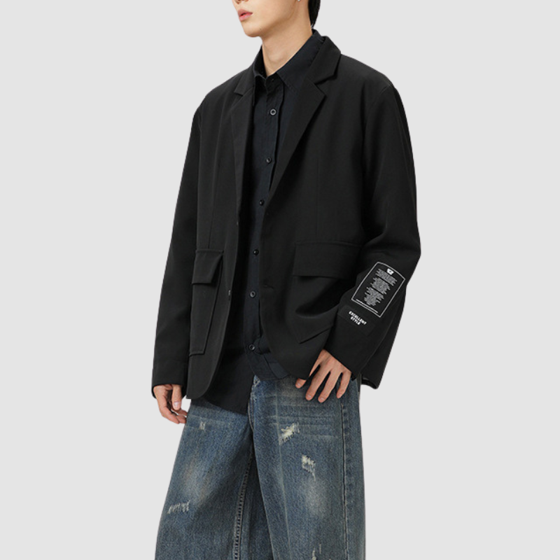 Style Core Aesthetics, New Style Trends Patch Pockets Casual Blazer Style Core Aesthetics, New Style Trends Patch Pockets Casual Blazer