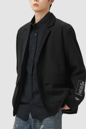 Style Core Aesthetics, New Style Trends Patch Pockets Casual Blazer