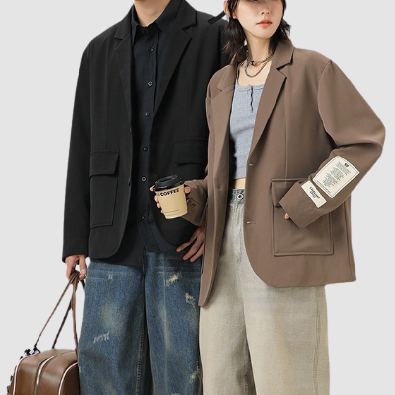 Style Core Aesthetics, New Style Trends Patch Pockets Casual Blazer Style Core Aesthetics, New Style Trends Patch Pockets Casual Blazer