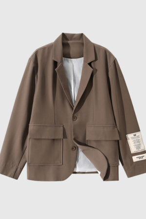 Style Core Aesthetics, New Style Trends Patch Pockets Casual Blazer