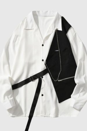 Style Core Aesthetics, New Style Trends Patch Vest Shirt