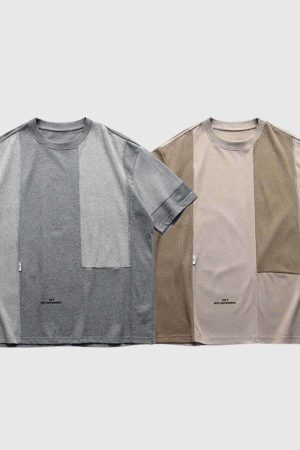 Style Core Aesthetics, New Style Trends Patchwork Casual Tee