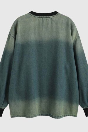 Style Core Aesthetics, New Style Trends Patchwork Denim Pullover