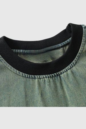 Style Core Aesthetics, New Style Trends Patchwork Denim Pullover