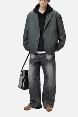 Style Core Aesthetics, New Style Trends Patchwork Design Retro Blazer