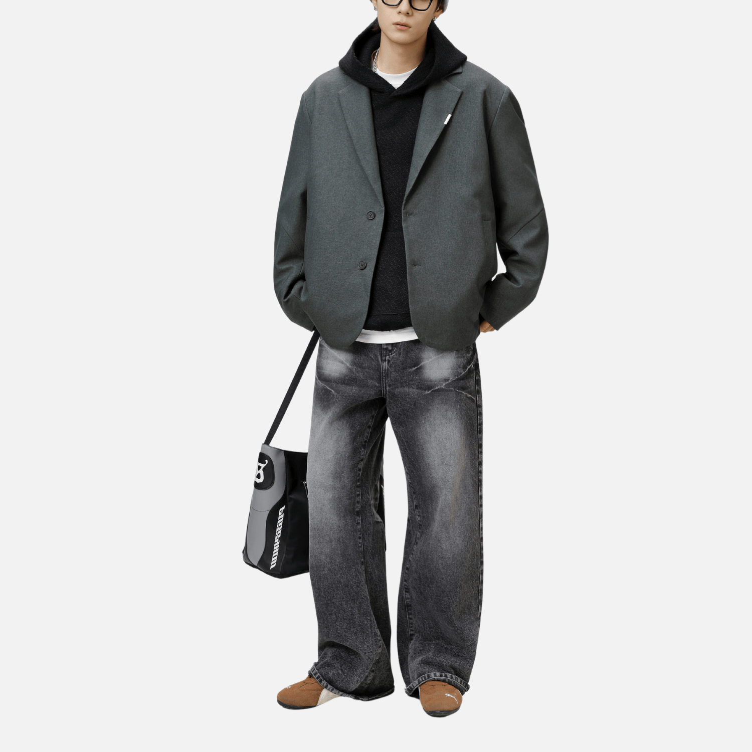 Style Core Aesthetics, New Style Trends Patchwork Design Retro Blazer Style Core Aesthetics, New Style Trends Patchwork Design Retro Blazer