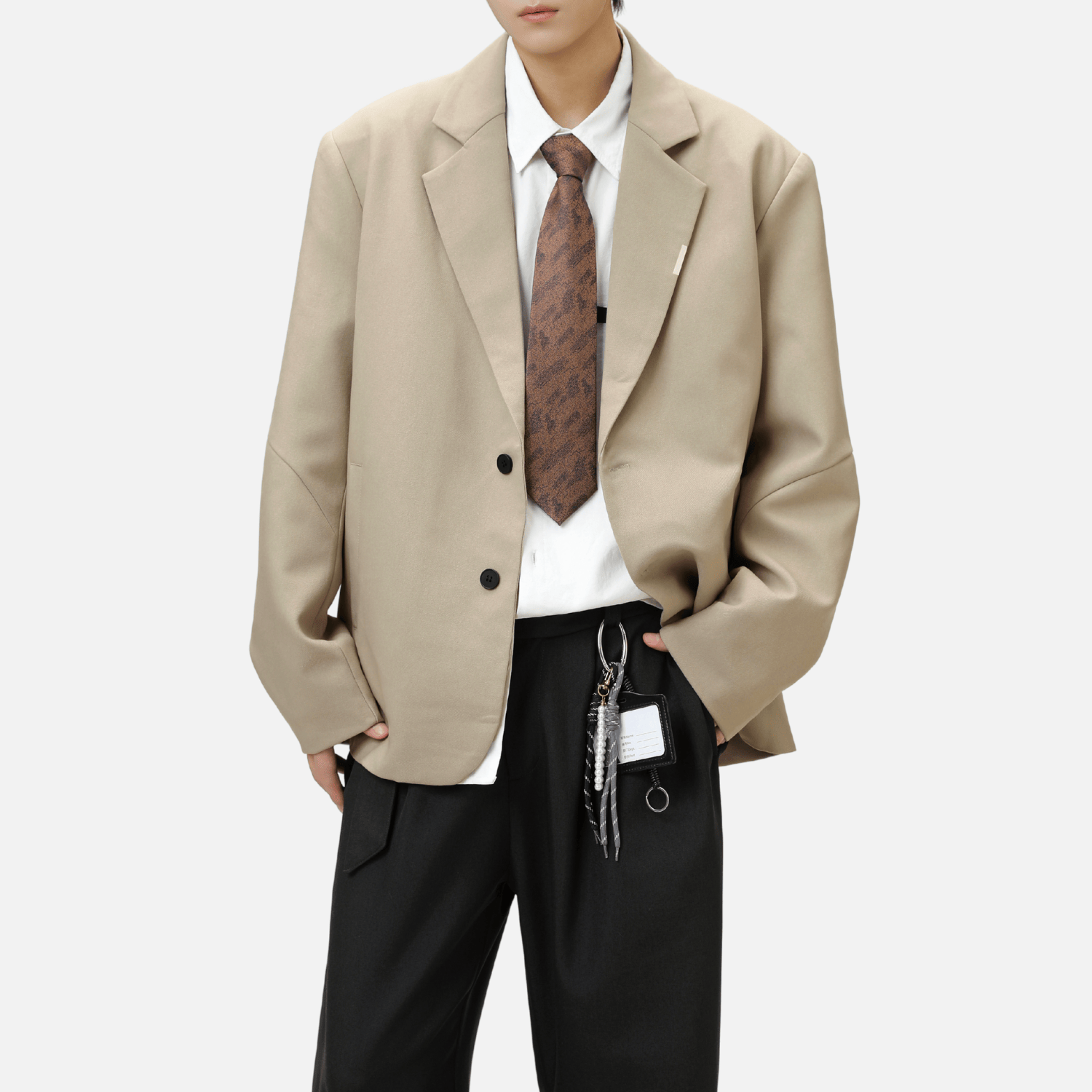 Style Core Aesthetics, New Style Trends Patchwork Design Retro Blazer Style Core Aesthetics, New Style Trends Patchwork Design Retro Blazer