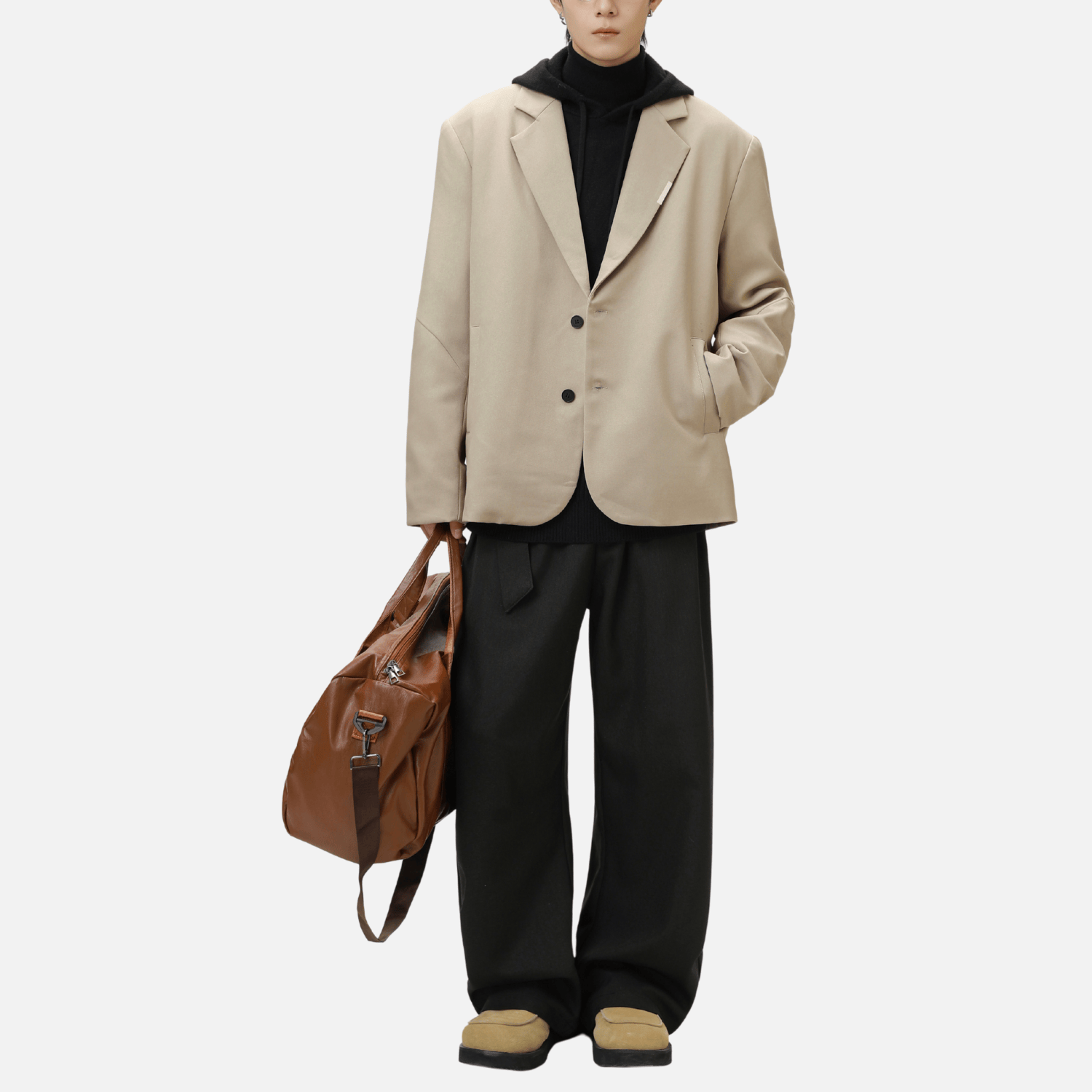 Style Core Aesthetics, New Style Trends Patchwork Design Retro Blazer Style Core Aesthetics, New Style Trends Patchwork Design Retro Blazer