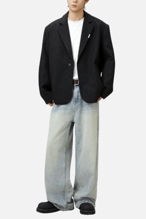 Style Core Aesthetics, New Style Trends Patchwork Design Retro Blazer