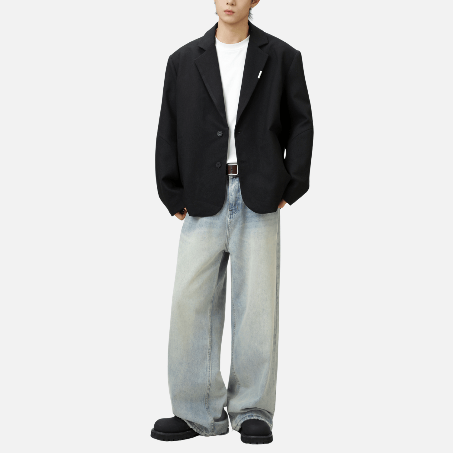 Style Core Aesthetics, New Style Trends Patchwork Design Retro Blazer Style Core Aesthetics, New Style Trends Patchwork Design Retro Blazer