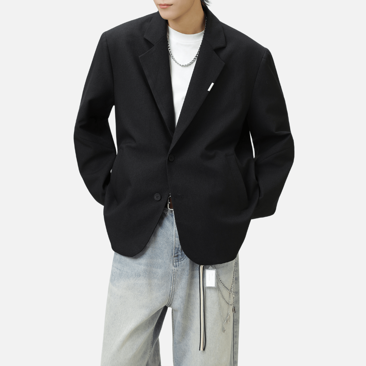 Style Core Aesthetics, New Style Trends Patchwork Design Retro Blazer Style Core Aesthetics, New Style Trends Patchwork Design Retro Blazer