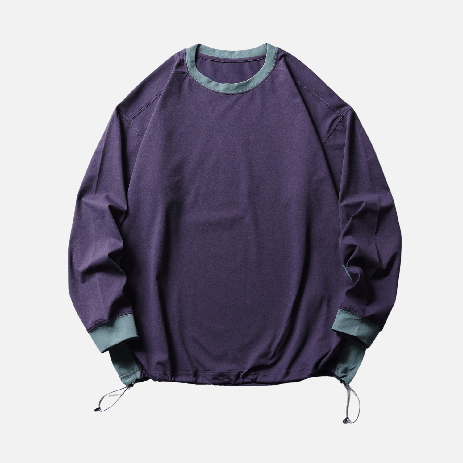 Style Core Aesthetics, New Style Trends Patchwork Drawstring Long-Sleeve Tee