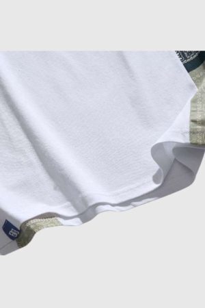 Style Core Aesthetics, New Style Trends Patchwork Kimono Cotton Shirt