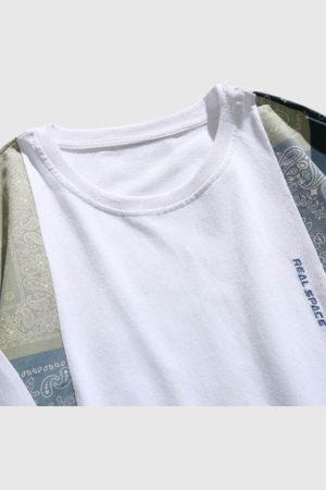 Style Core Aesthetics, New Style Trends Patchwork Kimono Cotton Shirt