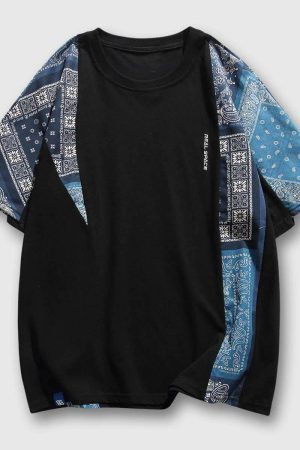 Style Core Aesthetics, New Style Trends Patchwork Kimono Cotton Shirt