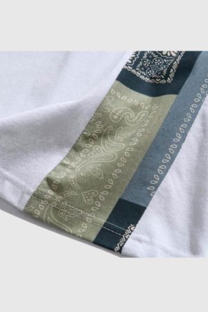 Style Core Aesthetics, New Style Trends Patchwork Kimono Cotton Shirt