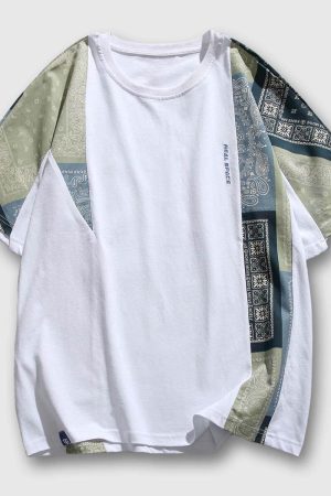 Style Core Aesthetics, New Style Trends Patchwork Kimono Cotton Shirt