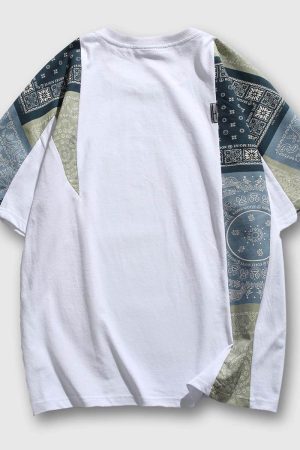 Style Core Aesthetics, New Style Trends Patchwork Kimono Cotton Shirt