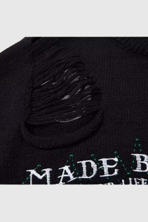 Style Core Aesthetics, New Style Trends Patchwork Knit Sweater