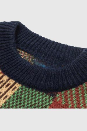 Style Core Aesthetics, New Style Trends Patchwork Knit Sweater