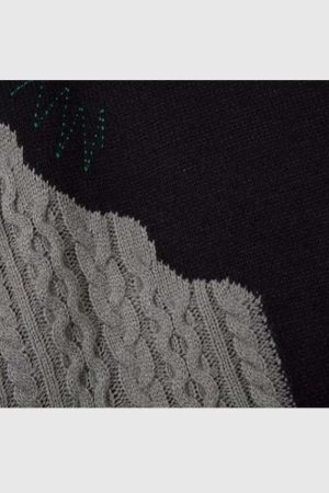 Style Core Aesthetics, New Style Trends Patchwork Knit Sweater