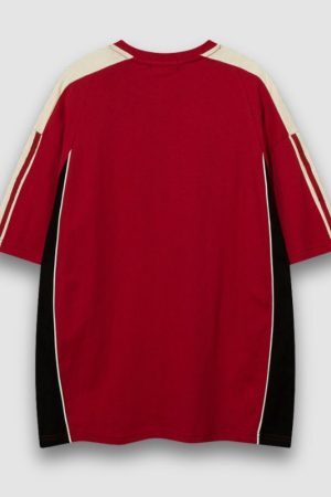 Style Core Aesthetics, New Style Trends Patchwork Racing Cotton Tee