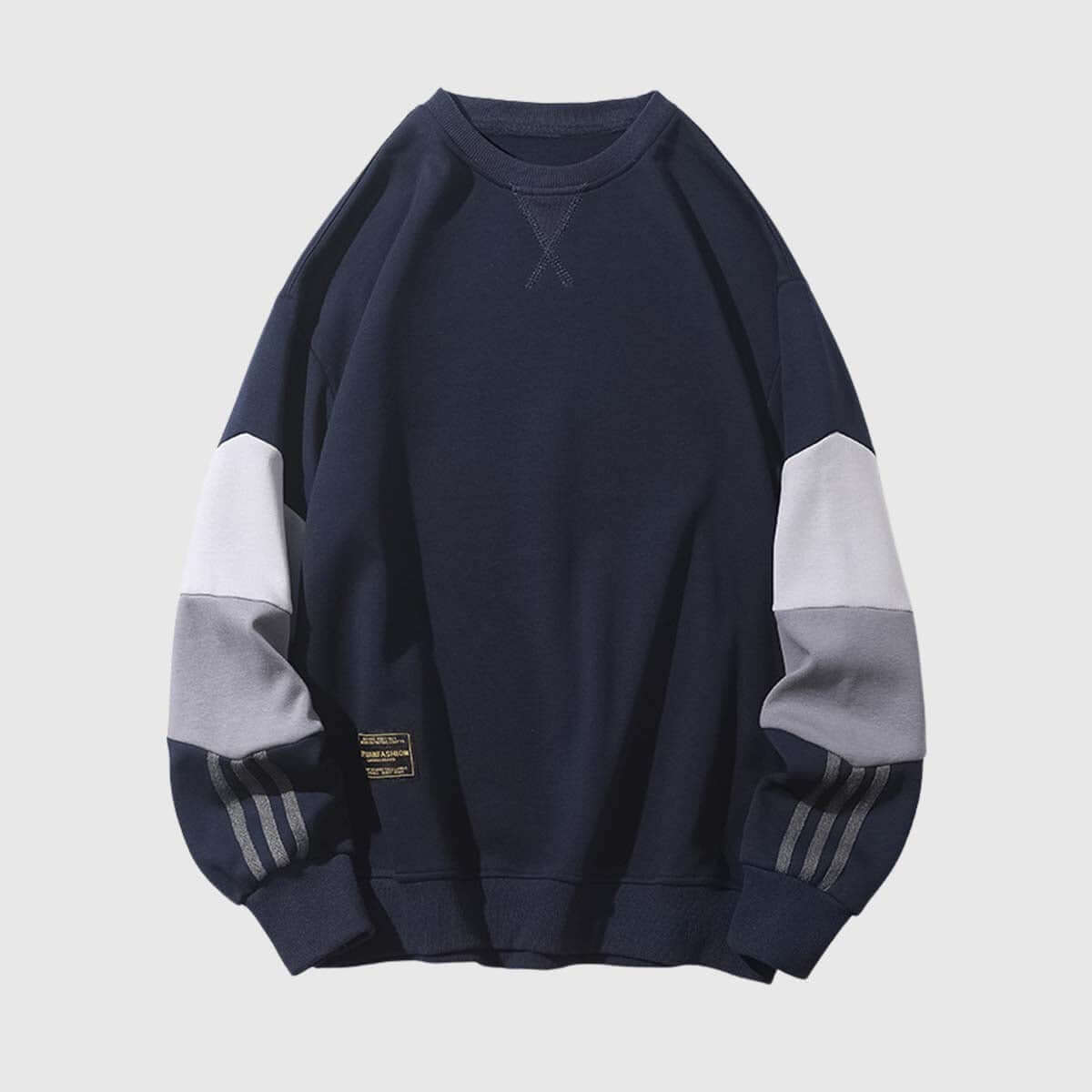 Style Core Aesthetics, New Style Trends Patchwork Sleeve Sweatshirt