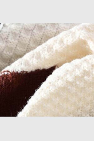 Style Core Aesthetics, New Style Trends Patchwork Turtleneck Sweater