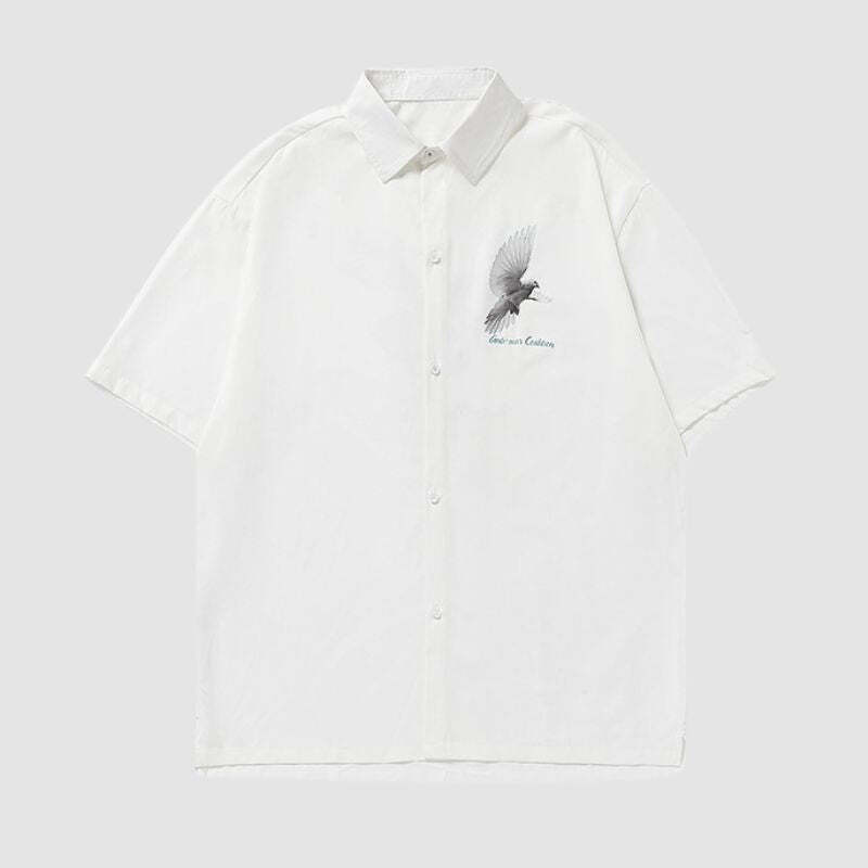 Style Core Aesthetics, New Style Trends Peace Dove Printed Shirts