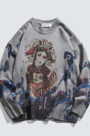 Style Core Aesthetics, New Style Trends Peking Opera Sweater
