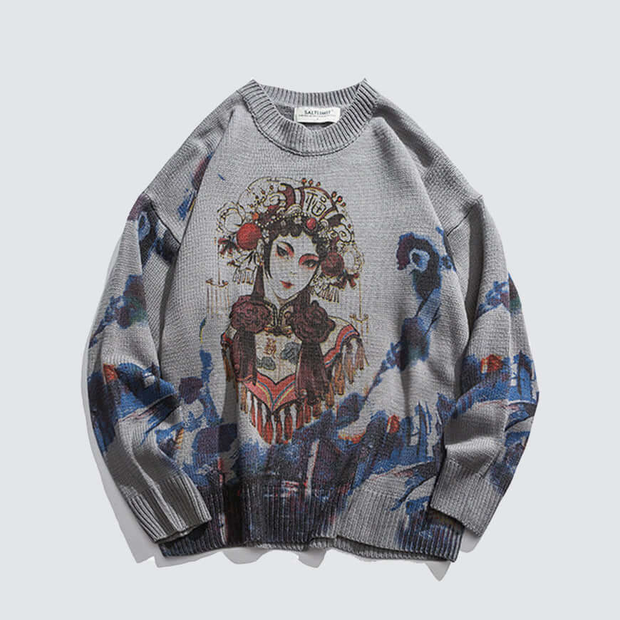 Style Core Aesthetics, New Style Trends Peking Opera Sweater