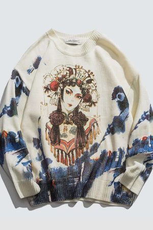 Style Core Aesthetics, New Style Trends Peking Opera Sweater