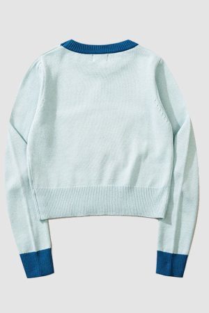 Style Core Aesthetics, New Style Trends Pentagram Jacquard Cropped Sweater