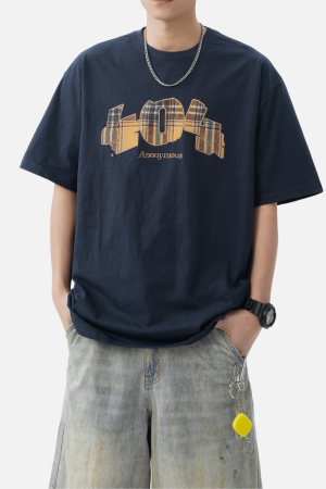 Style Core Aesthetics, New Style Trends Plaid Graphic Cotton T-Shirt