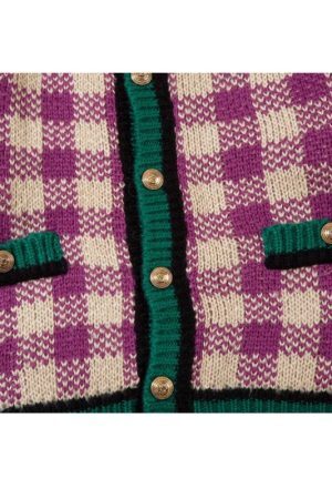 Style Core Aesthetics, New Style Trends Plaid Knit Cardigans