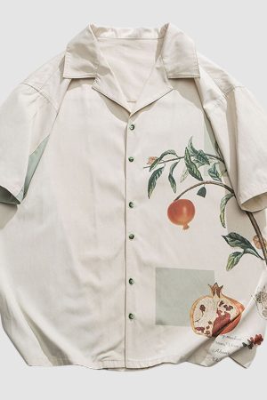Style Core Aesthetics, New Style Trends Plant Printed Shirts